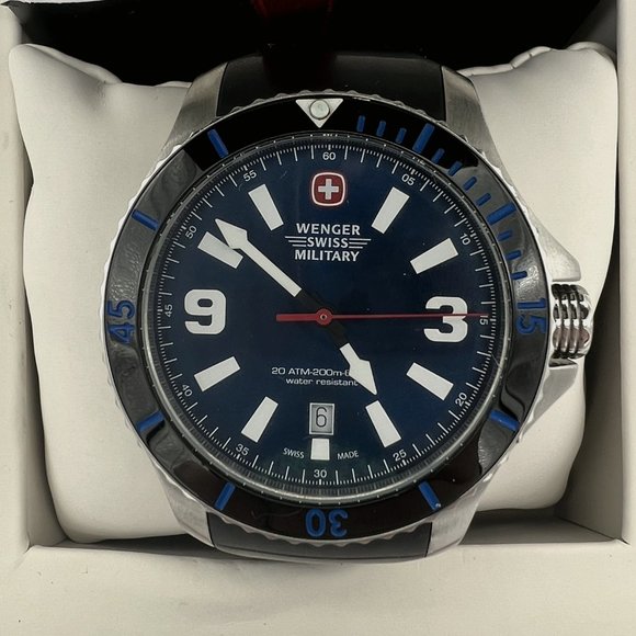 NEW In Box (No Tags) Wenger Seaforce Blue Men's Watch - 01.9041.216C - Picture 1 of 6